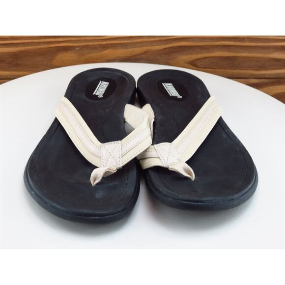 Khombu Size 8 M Women Sandal Flip Flop Beige Synthetic - Picture 3 of 10